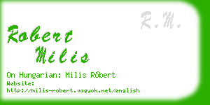 robert milis business card