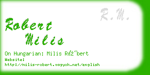 robert milis business card